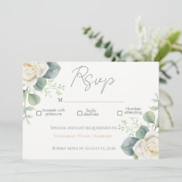 Elegantes Salbeigrünes Floral Einladung