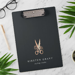 Elegantes Salon für Kupferscheren Klemmbrett