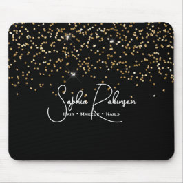 Elegantes Salon-Geschäft mit schwarzem und goldene Mousepad
