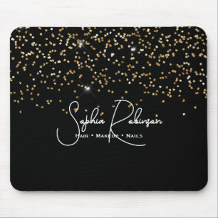 Elegantes Salon-Geschäft mit schwarzem und goldene Mousepad