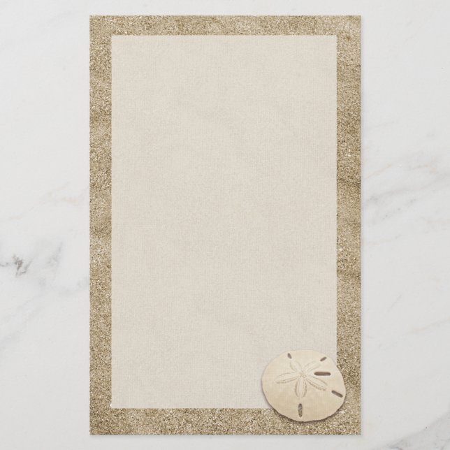 Elegantes Sand-Dollar-Stationar 4 Briefpapier (Vorderseite)