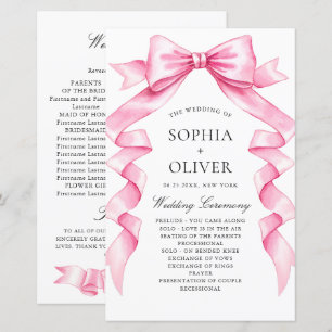Elegantes, sanftes, rosa, handgezeichnetes Bow-Hoc