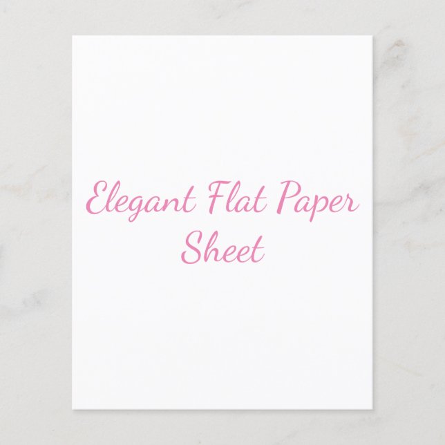 Elegantes Satin-Flachpapier (Vorderseite)
