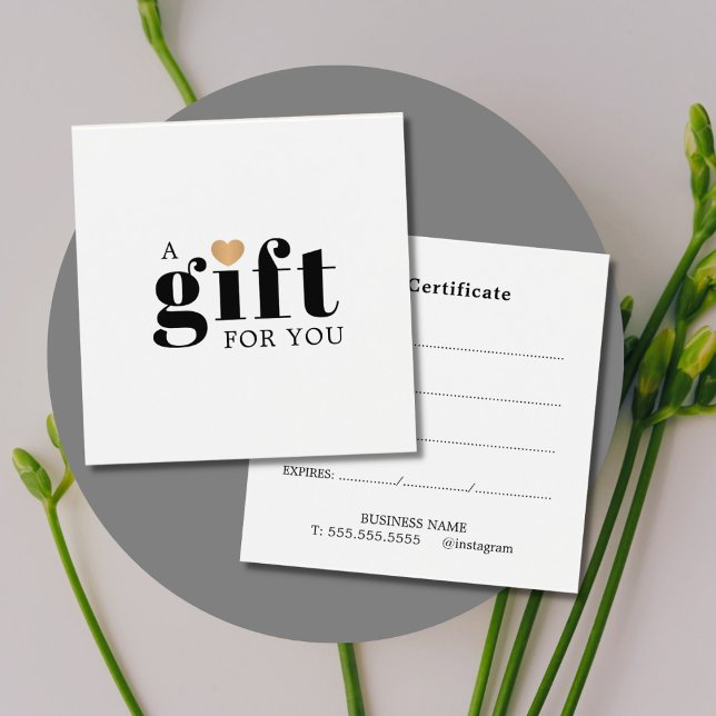 Elegantes, sauberes Imitat Gold Herzgutschein (Von Creator hochgeladen)