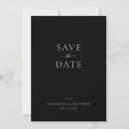 Elegantes sauberes Minimalistisch Schwarz Save the Save The Date