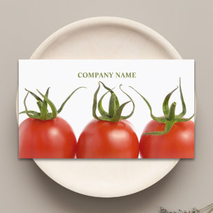 Elegantes sauberes Tomaten-Foto Ernährungsberater  Visitenkarte
