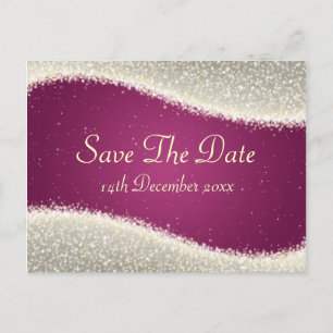 Elegantes Save the Date Blendungs-Glitzern-Rosa Ankündigungspostkarte