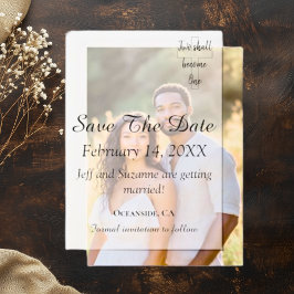 Elegantes Save the Date Foto Overlay Christlich