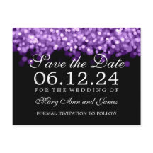 Elegantes Save the Date Lila Licht