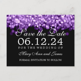 Elegantes Save the Date Lila Licht Ankündigungspostkarte