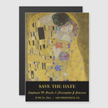 Elegantes Save-the-Date mit "Der Kuss" Version 2