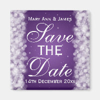 Elegantes Save the Date Party Sparkle Lila