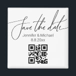 Elegantes Save the Date, qr minimalistische Hochze Magnet<br><div class="desc">elegant Save the Date,  qr minimalistischer Hochzeitsmagnet</div>
