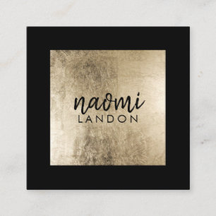 Elegantes schicke Gold, modernes, quadratisches Sc Quadratische Visitenkarte