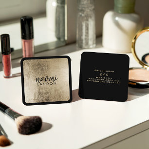 Elegantes schicke Gold, modernes, quadratisches Sc Quadratische Visitenkarte