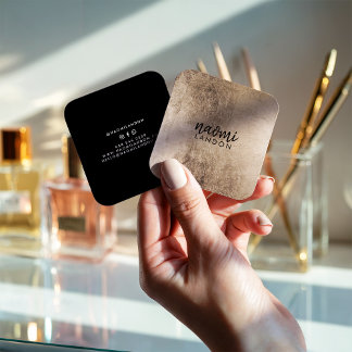 Elegantes schicke Gold, modernes, quadratisches Sc Quadratische Visitenkarte