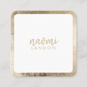 Elegantes schicke Gold, modernes, quadratisches We Quadratische Visitenkarte