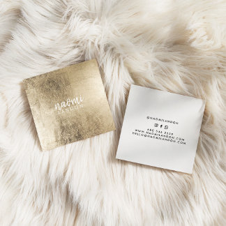 Elegantes schicke Gold, modernes, quadratisches We Quadratische Visitenkarte