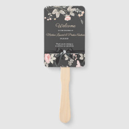 Elegantes, schicke Hochzeitsprogramm für Flora und Fächer