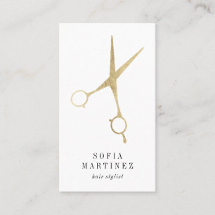Elegantes, schicke Logo für die Stylistin der Gold Visitenkarte