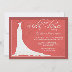 Elegantes schicker Hochzeitskleid Brautparty laden Einladung