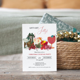 Elegantes & schicker Weihnachtscocktail Party Einladung