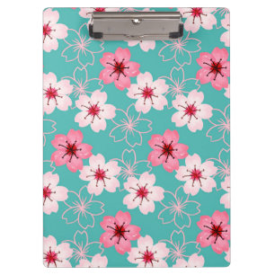 Elegantes schickes Blumenkirschblütenmuster Klemmbrett