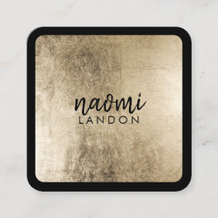 Elegantes schickes Goldmodernes quadratisches Quadratische Visitenkarte