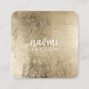 Elegantes schickes Goldmodernes quadratisches Quadratische Visitenkarte