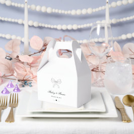 Elegantes Schleifen- und Herz-Personalisierungsdes Geschenkschachtel