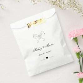 Elegantes Schleifen- und Herz-Personalisierungsdes Geschenktütchen