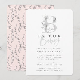 Elegantes, schlichtes Baby-Dusche-Party Einladung