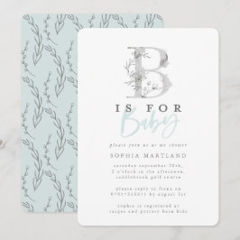 Elegantes, schlichtes Baby-Dusche-Party Einladung