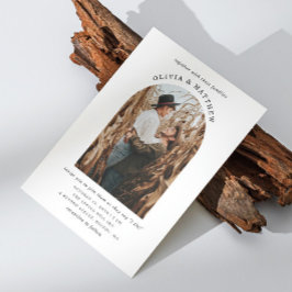 Elegantes schlichtes Foto Minimalistische Hochzeit Einladung