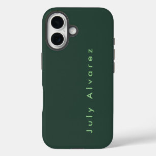 Elegantes, schlichtes, gräuliches Grün Minimalisti iPhone 16 Hülle