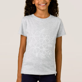 Elegantes, schlichtes Muster der Blume im Sommer T-Shirt