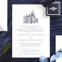Elegantes Schloss Illustration Eltern Gastgeber Ho