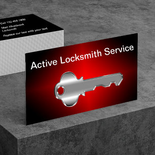 Elegantes Schlosser-Haus-Schlüssel-Thema Visitenkarte
