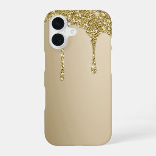 Elegantes schmelzendes Gold Glitter Glamour iPhone 16 Hülle