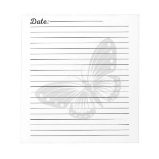 Elegantes Schmetterling-Tagebuch, Geschenk für Nat Notizblock