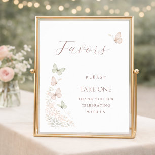 Elegantes Schmetterlings-Wunsch-Geschenk für Baby- Poster