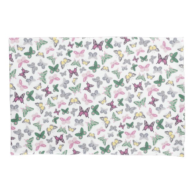 Elegantes Schmetterlingsmuster Kissenbezug (Vorderseite)
