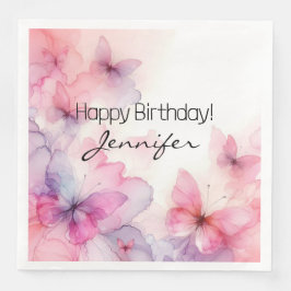 Elegantes Schmetterlingspapier Napkin Serviette