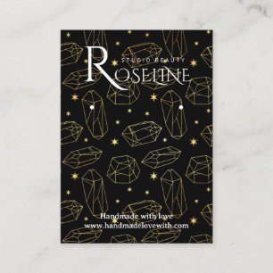 Elegantes Schmuckstück aus schwarzem und goldenem  Visitenkarte