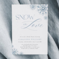Elegantes Schnee in Liebe Bridal Dusche Einladung