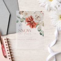 Elegantes Schnee in Liebe Winter Rotes Brautparty