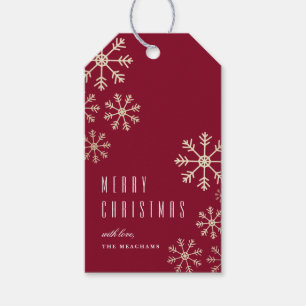 Elegantes Schneeflocken-Weihnachtsfest Geschenkanhänger