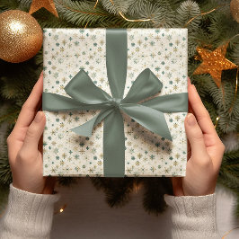 Elegantes Schneeflocken-Weihnachtspapier Geschenkpapier