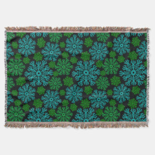 Elegantes Schneeflocken Wintermuster Decke