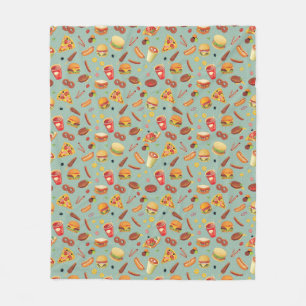 Elegantes Schnellimbiss-Muster Fleecedecke
